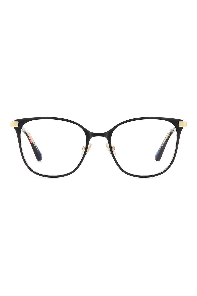 terriann 51mm square optical glasses, Main, color, BLACK