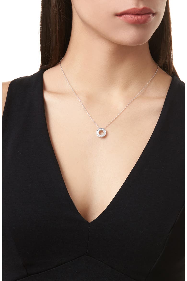 Circle of Life Small Diamond Pendant Necklace (Nordstrom Exclusive), Alternate, color, WHITE GOLD