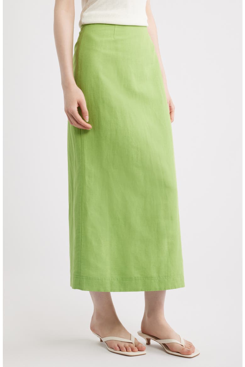 Mia Topstitch Detail Skirt, Alternate, color, APPLE GREEN
