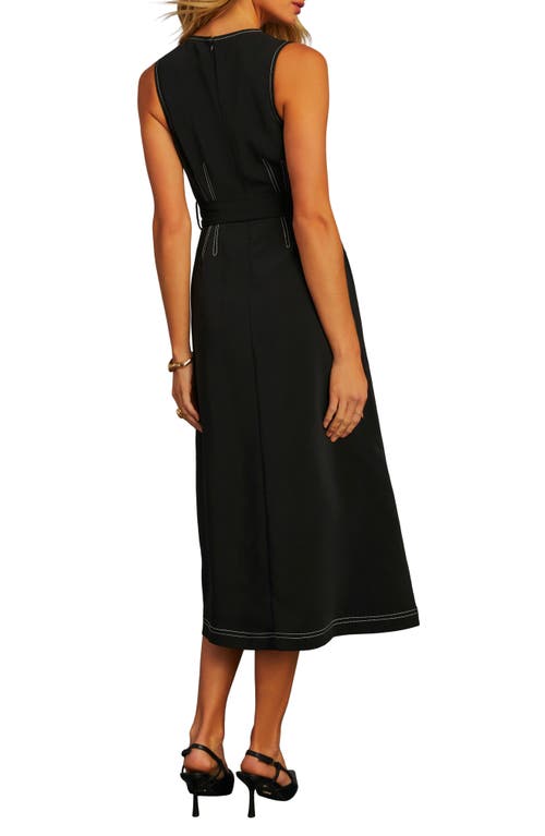 Vici Collection Easy Street Belted Midi Dress In Black
