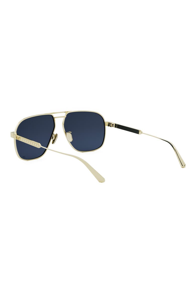 58mm Aviator Sunglasses, Alternate, color, SHINY GOLD / BLUE