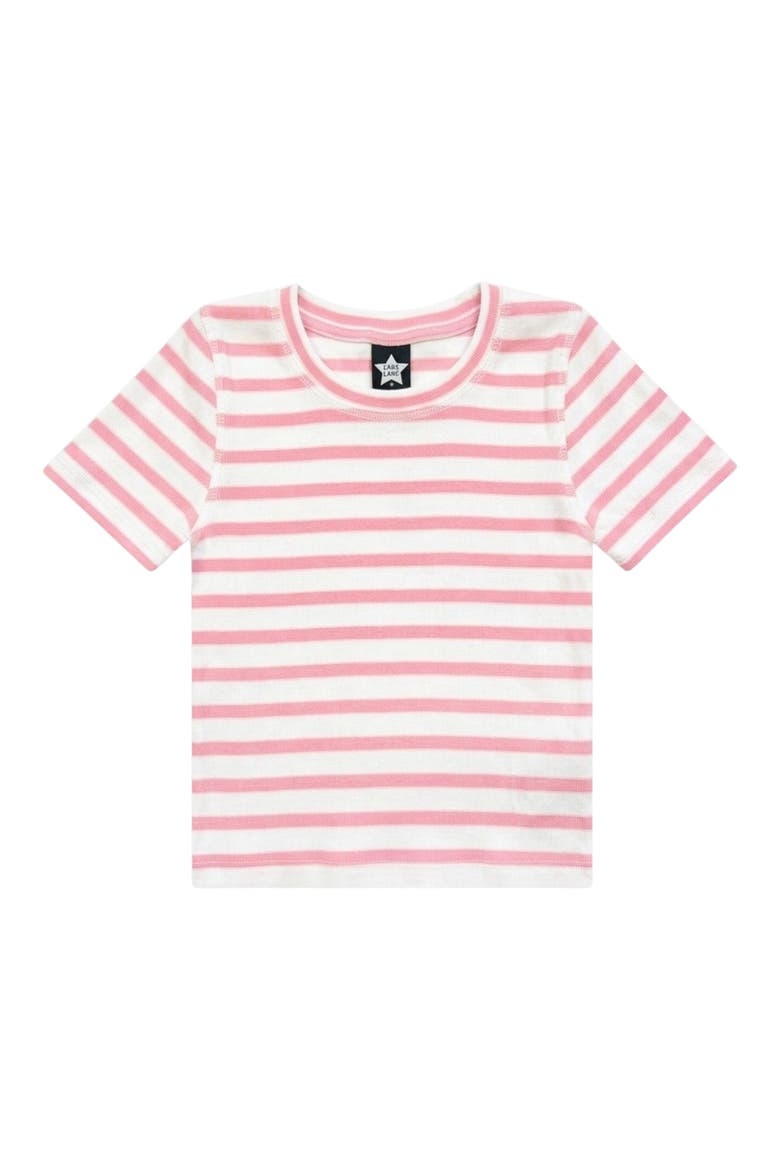 Kids' Striped Ribbed Tee, Main, color, IVORY PINK