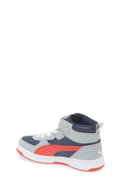 Puma Kids' Rebound Layup Sneaker In Club Navy-for All Time Red