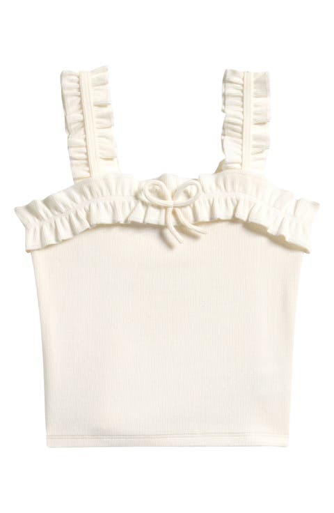 Kids' Ruffle Bow Rib Tank (Big Kid)