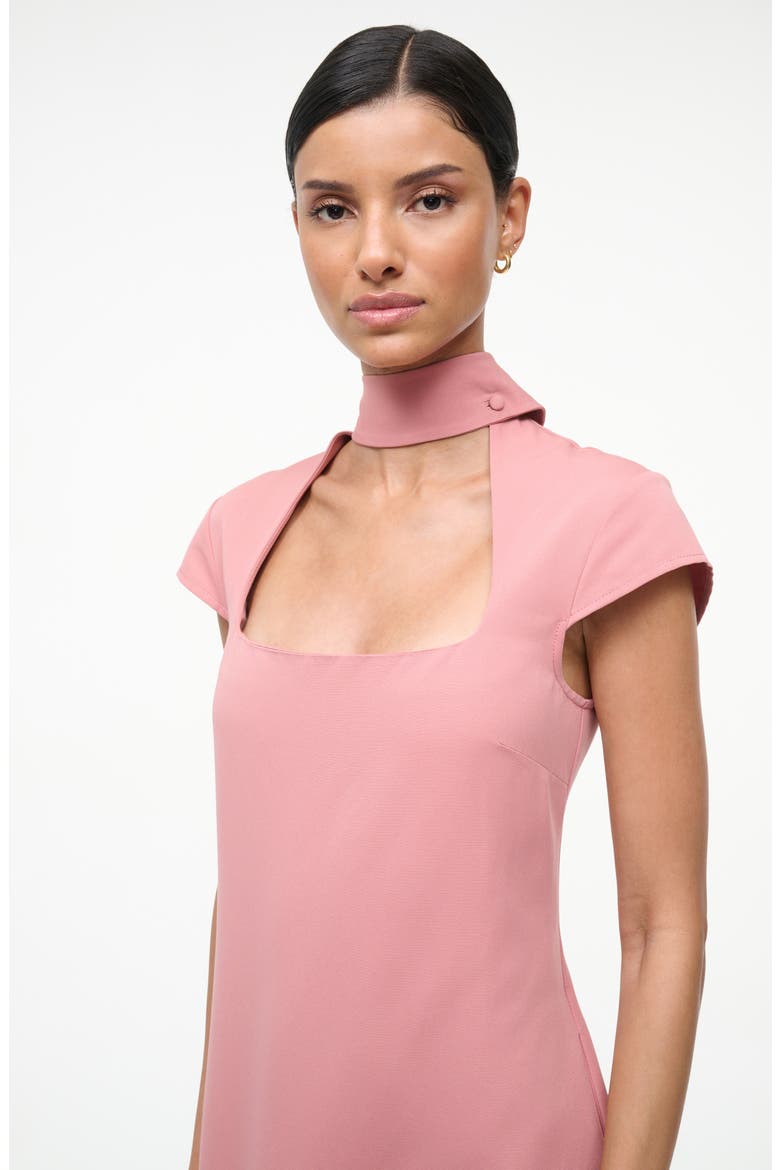 Ingrid Scarf Cap Sleeve A-Line Dress, Alternate, color, ROSEWATER
