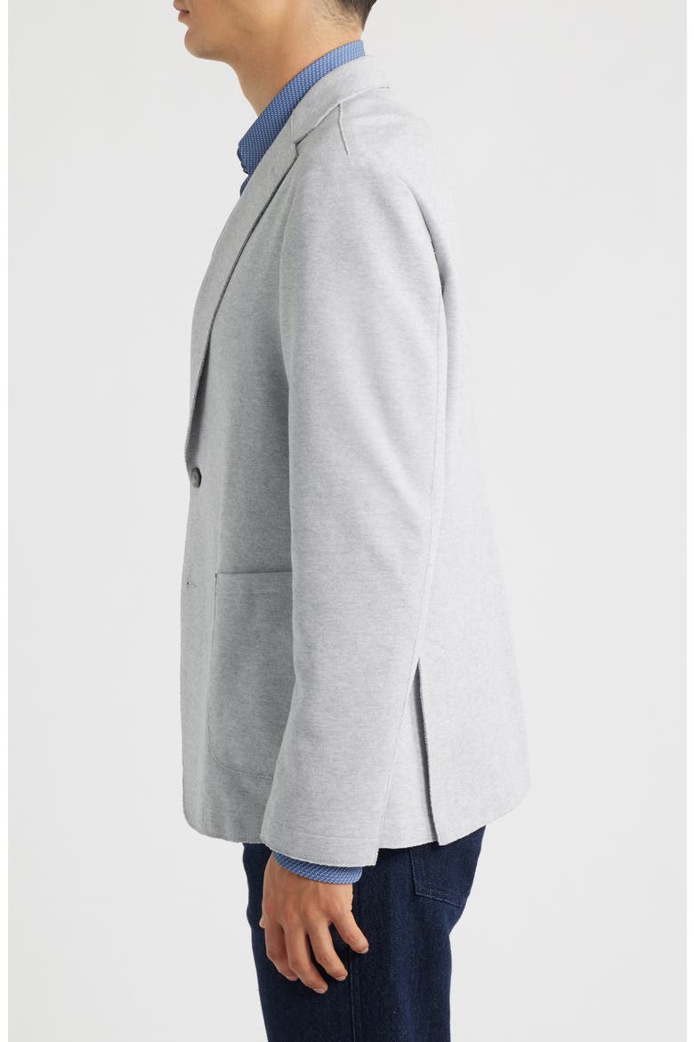Hanry Slim Fit Heathered Grey Knit Cotton Blend Sport Coat, Alternate, color, GREY