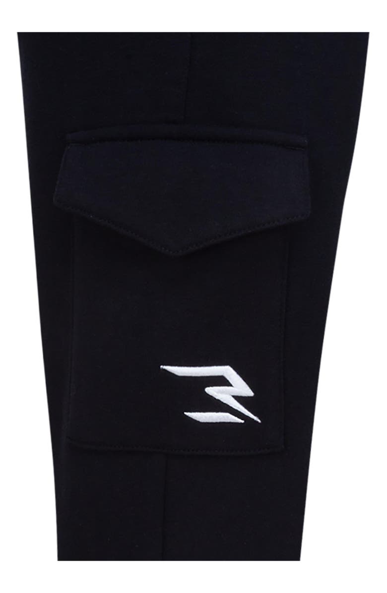 3 Brand Kids' Fleece Cargo Joggers, Alternate, color, 023Black