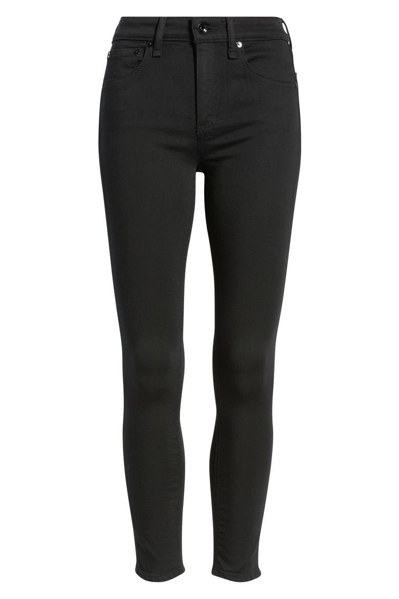 Cate Ankle Skinny Jeans, Alternate, color, BLACK