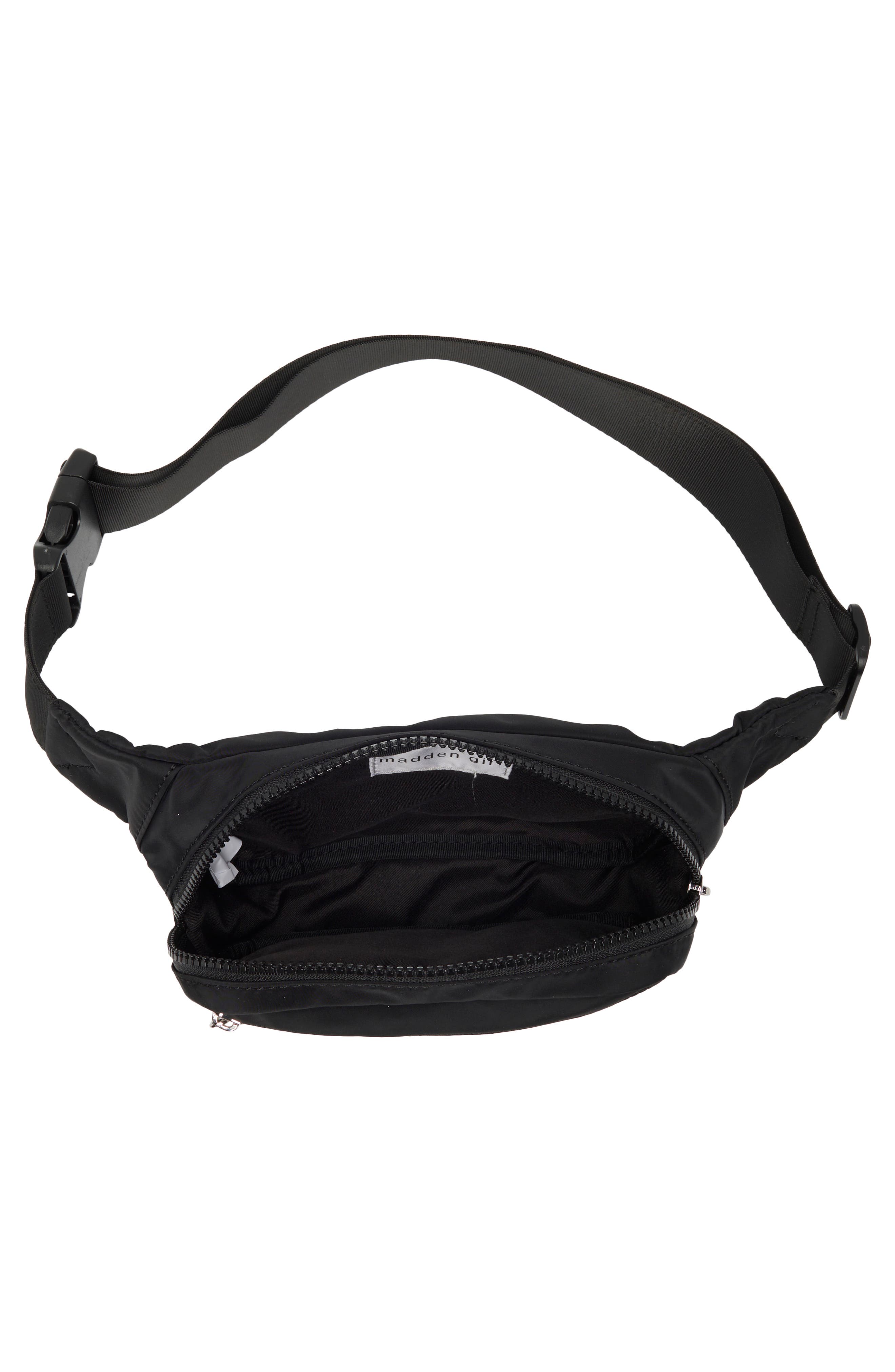Madden Girl Belt Bag, Alternate, color, Black