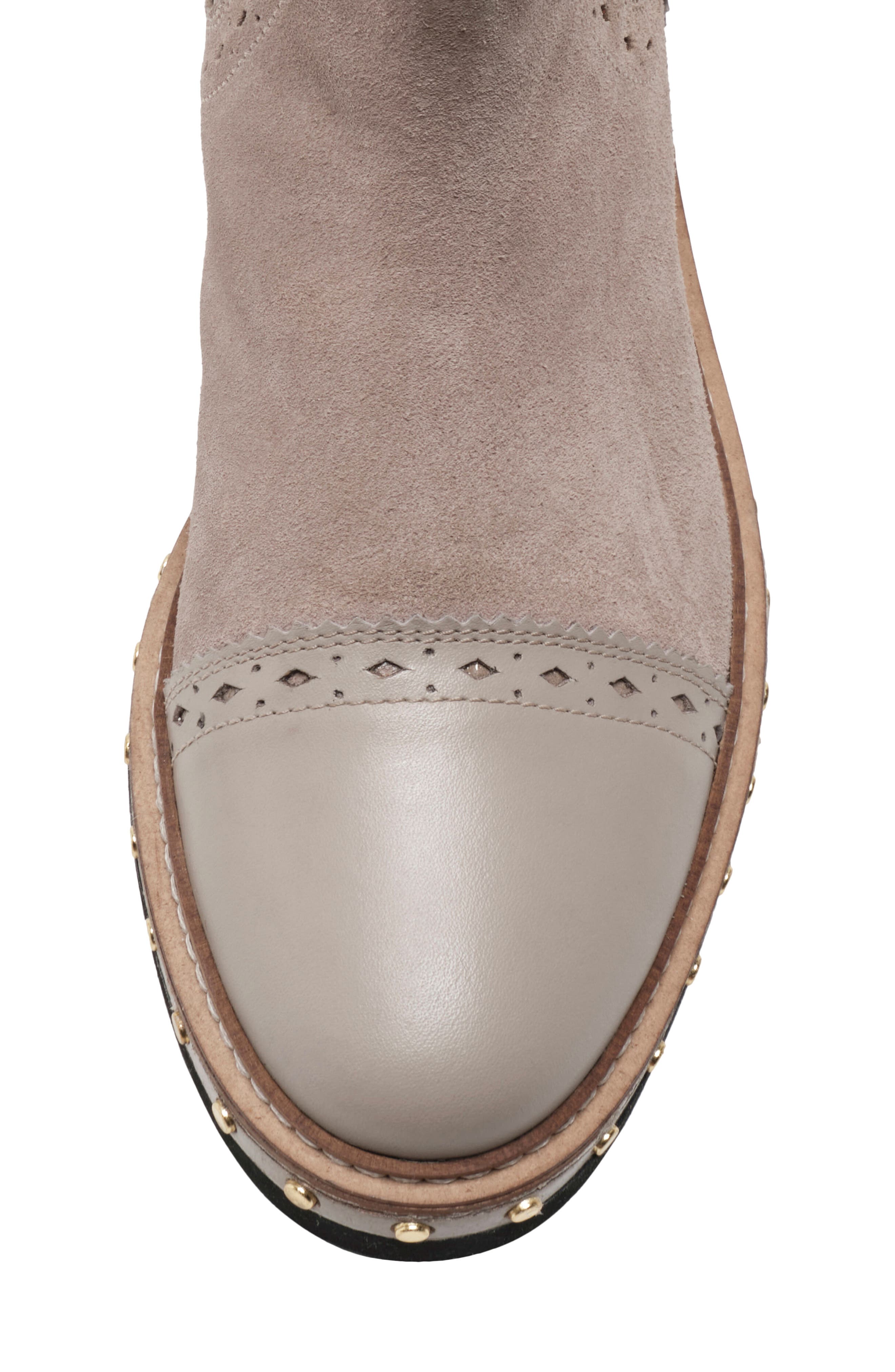 Atlas Studded Chelsea Bootie, Alternate, color, TAUPE