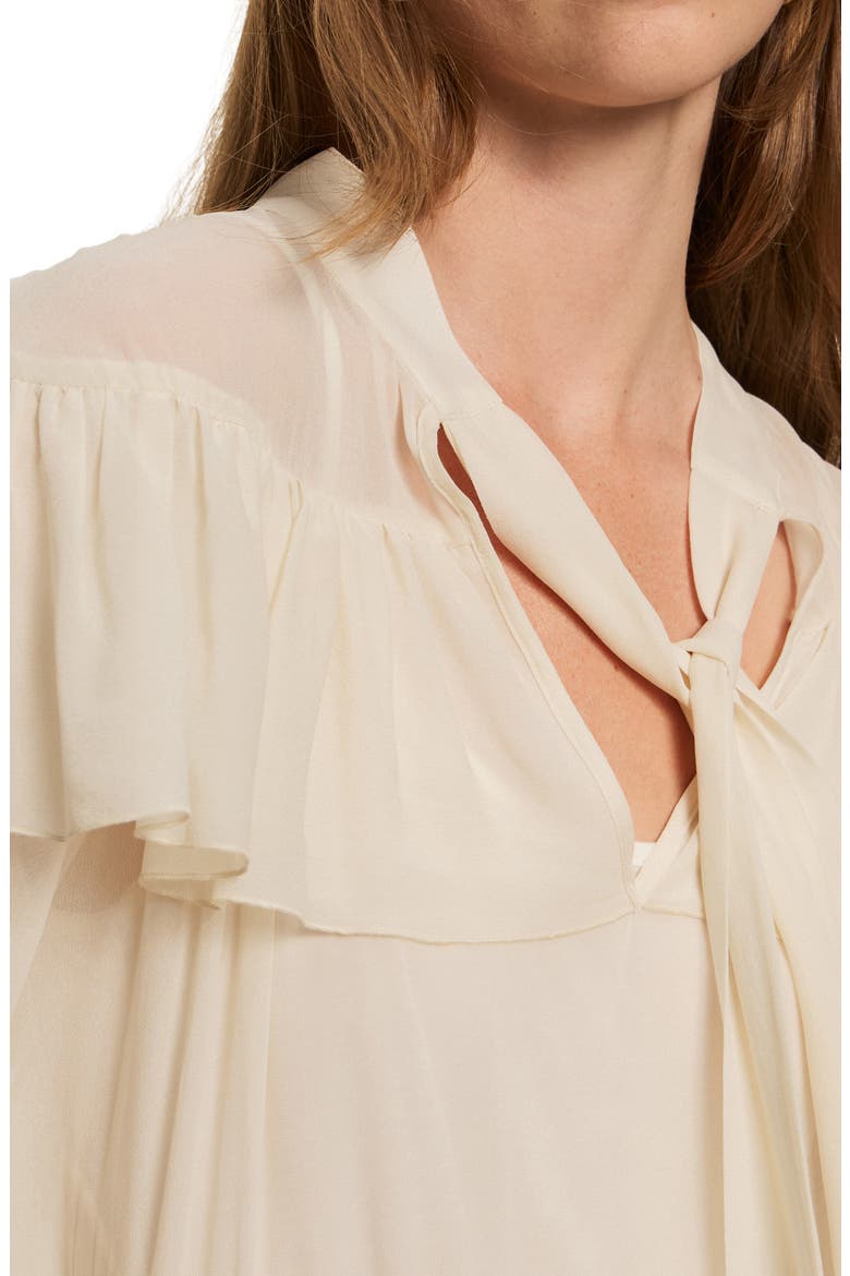 Fade Into You Ruffle Georgette Top, Alternate, color, VINTAGE IVORY