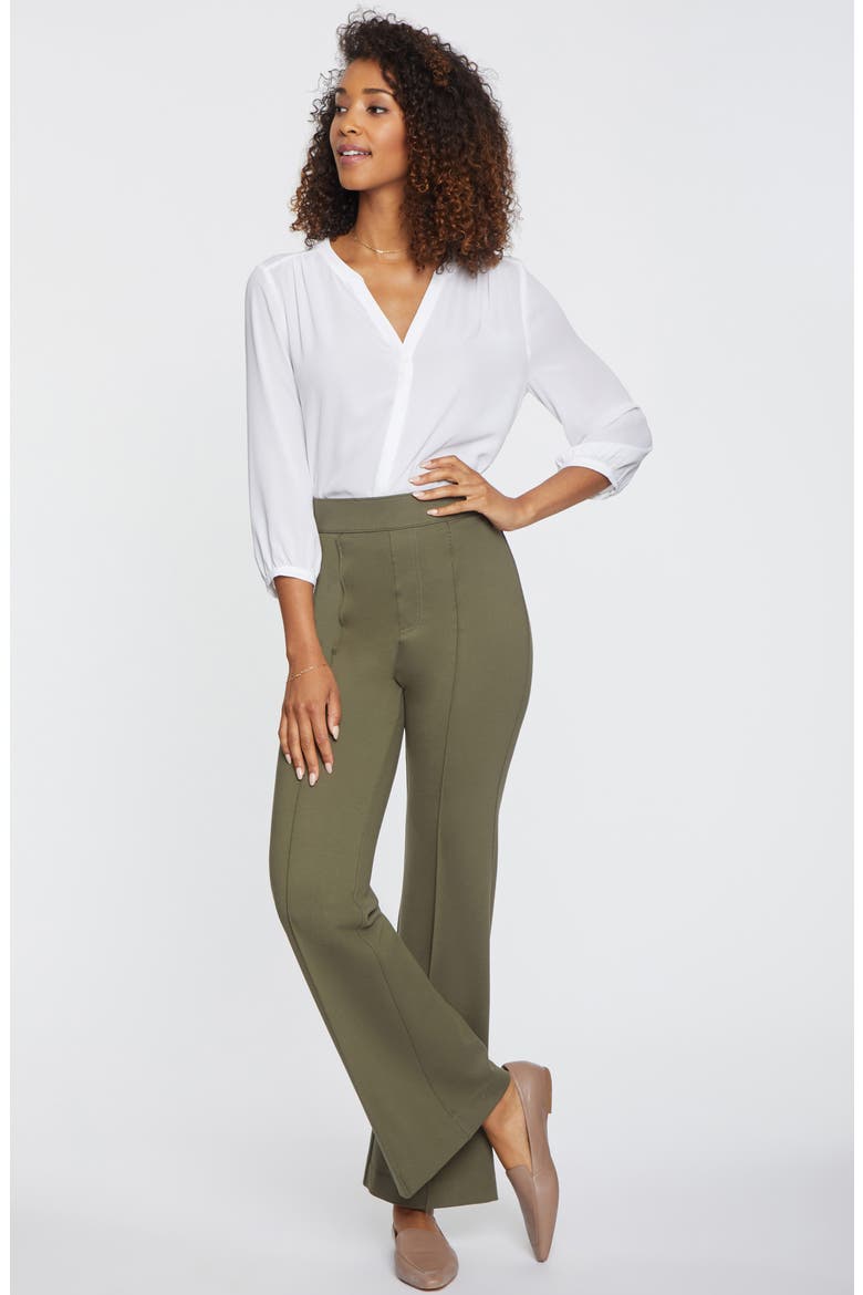 Sculpt-Her™ Pull-On Wide Leg Pants, Alternate, color, MOSS