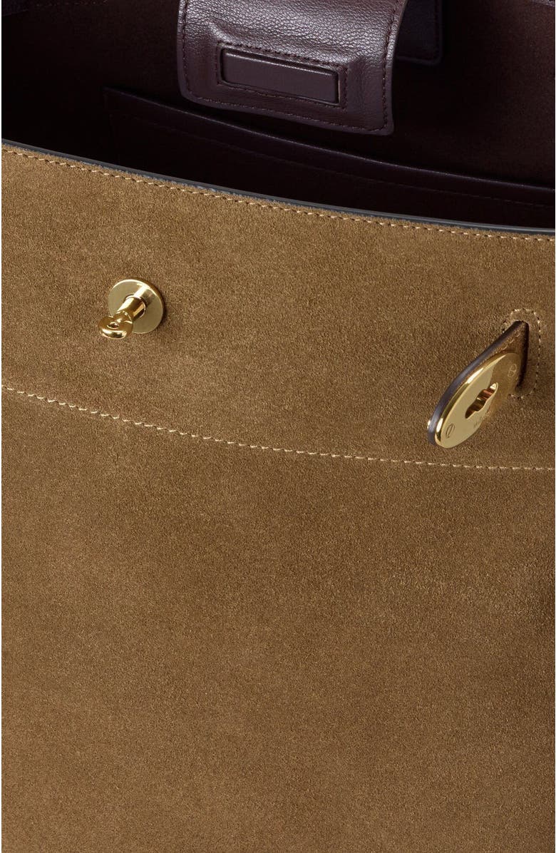 Mulberry Large Islington Bucket Suede, Alternate, color,
