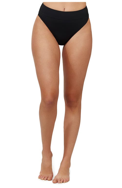 Free Sport By Gottex Basic High Waist Swim Bottom In Black
