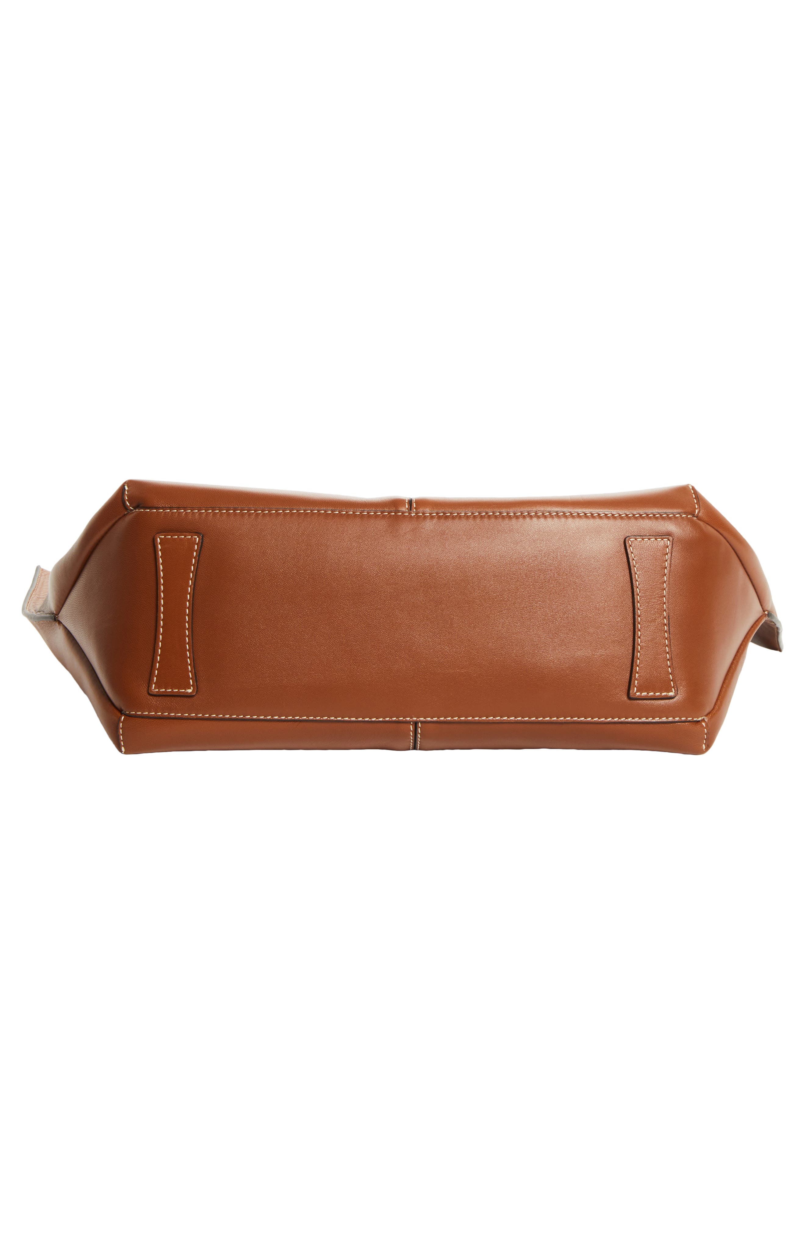 Max Mara Double Leather Shopper Tote, Alternate, color, Amber Brown