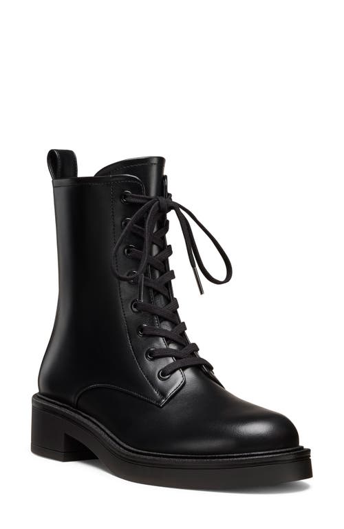 Stuart Weitzman Celia Lite Lace-up Bootie In Black