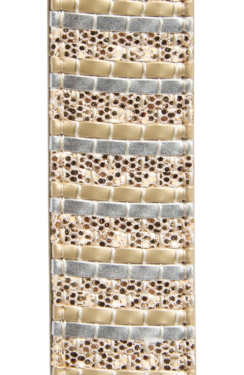 Kurt Geiger London Metallic Faux Leather Belt, Alternate, color, Gold Multi