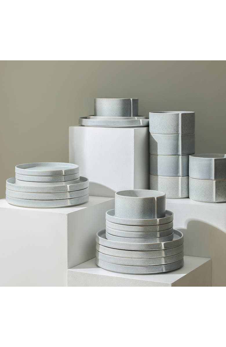 Stone Lain Bao Stoneware 24-Piece Dinnerware Set, Alternate, color, Blue-Grey