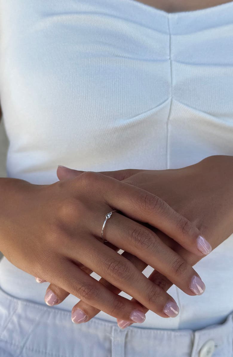 ADORNIA FINE 925 Sterling Silver Knot Ring, Alternate, color, Silver