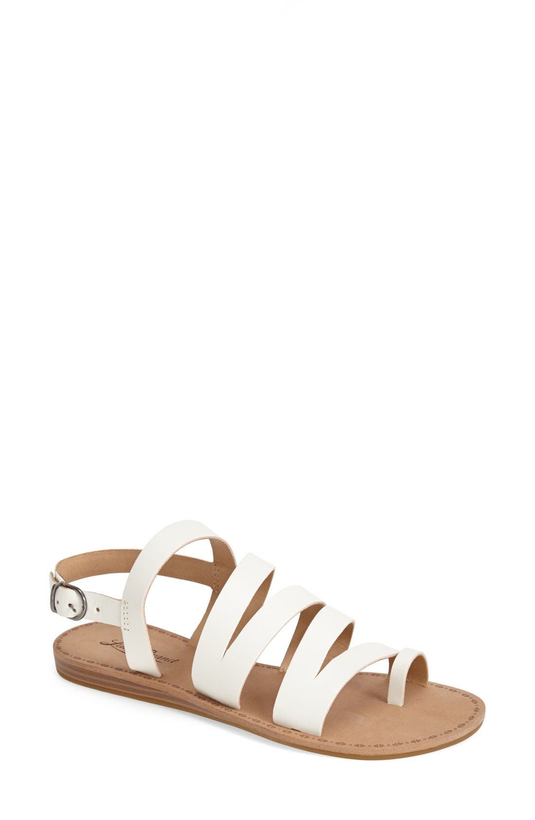'Fairwayy' Leather Slingback Sandal, Main, color, WHITE