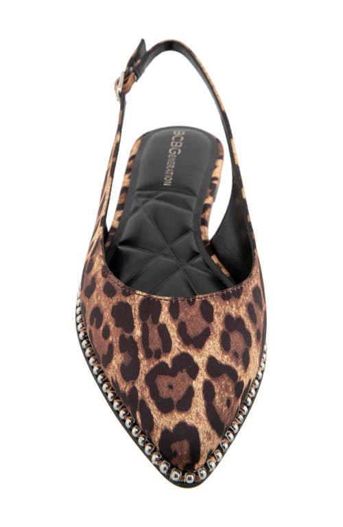 Bcbg Valerie Slingback Pointed Toe Flat In Leopard