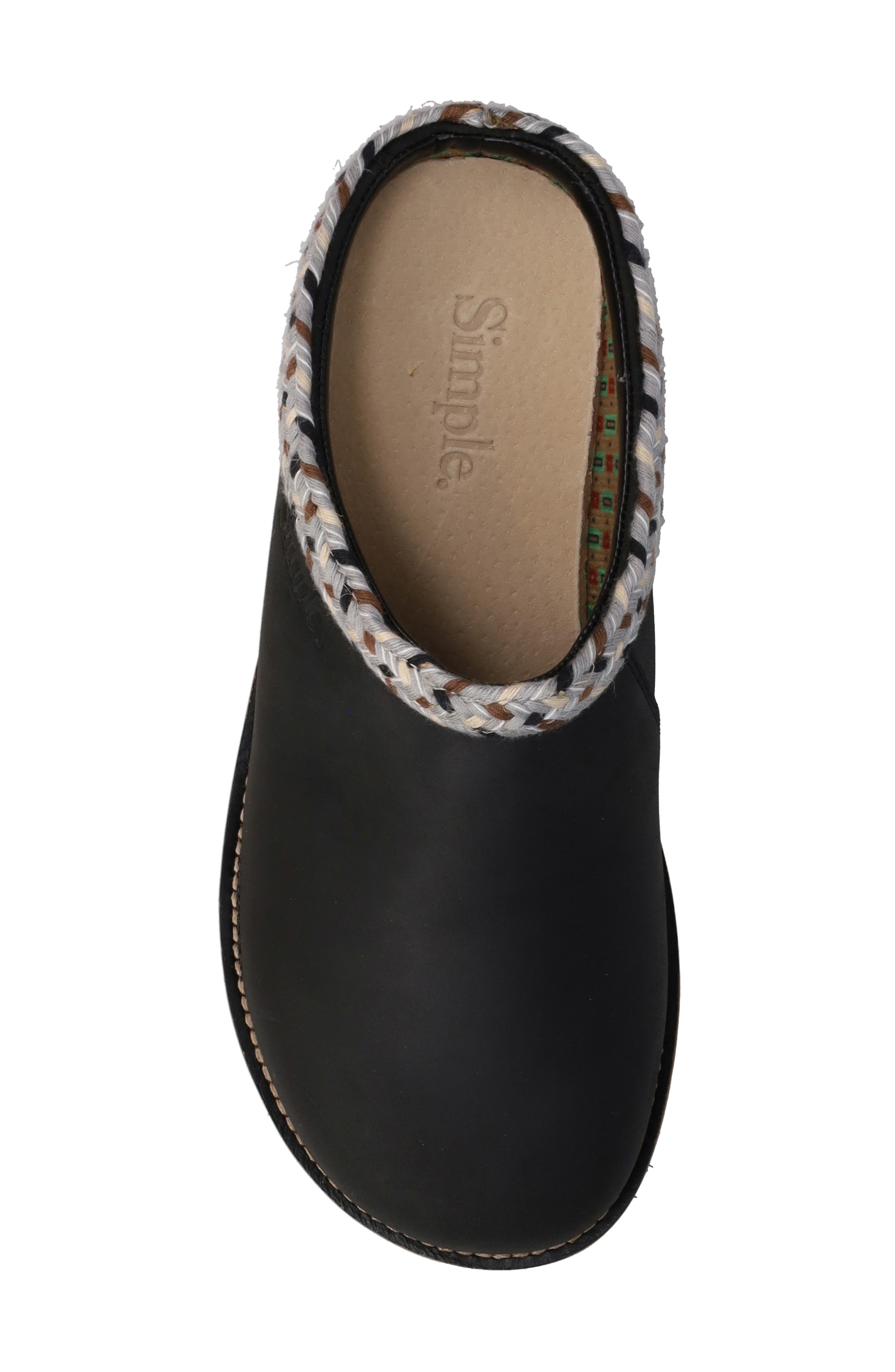 Original Leather Clog, Alternate, color, BLACK