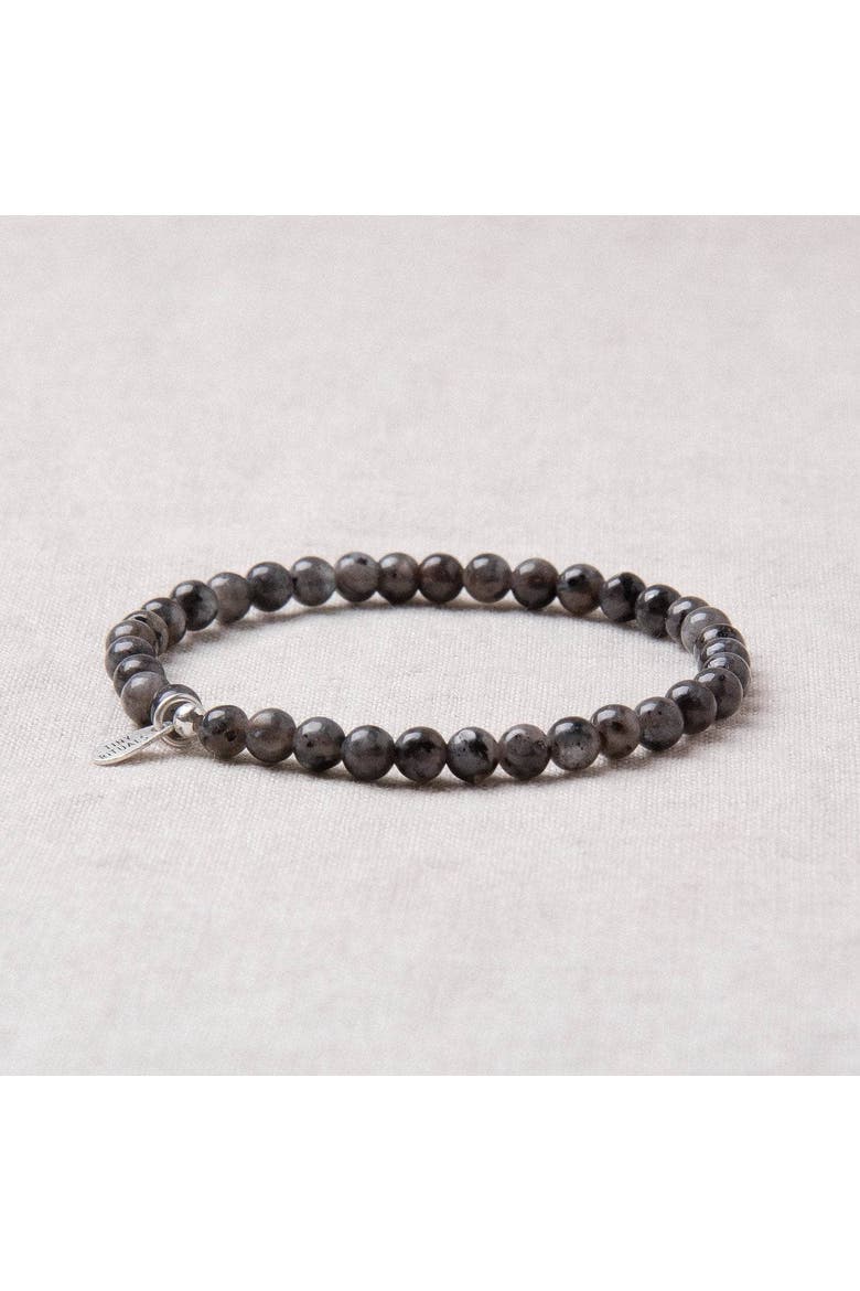 Larvikite Labradorite Energy Bracelet, Alternate, color, Black Labradorite