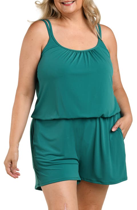 Knit Solids Swim Romper
