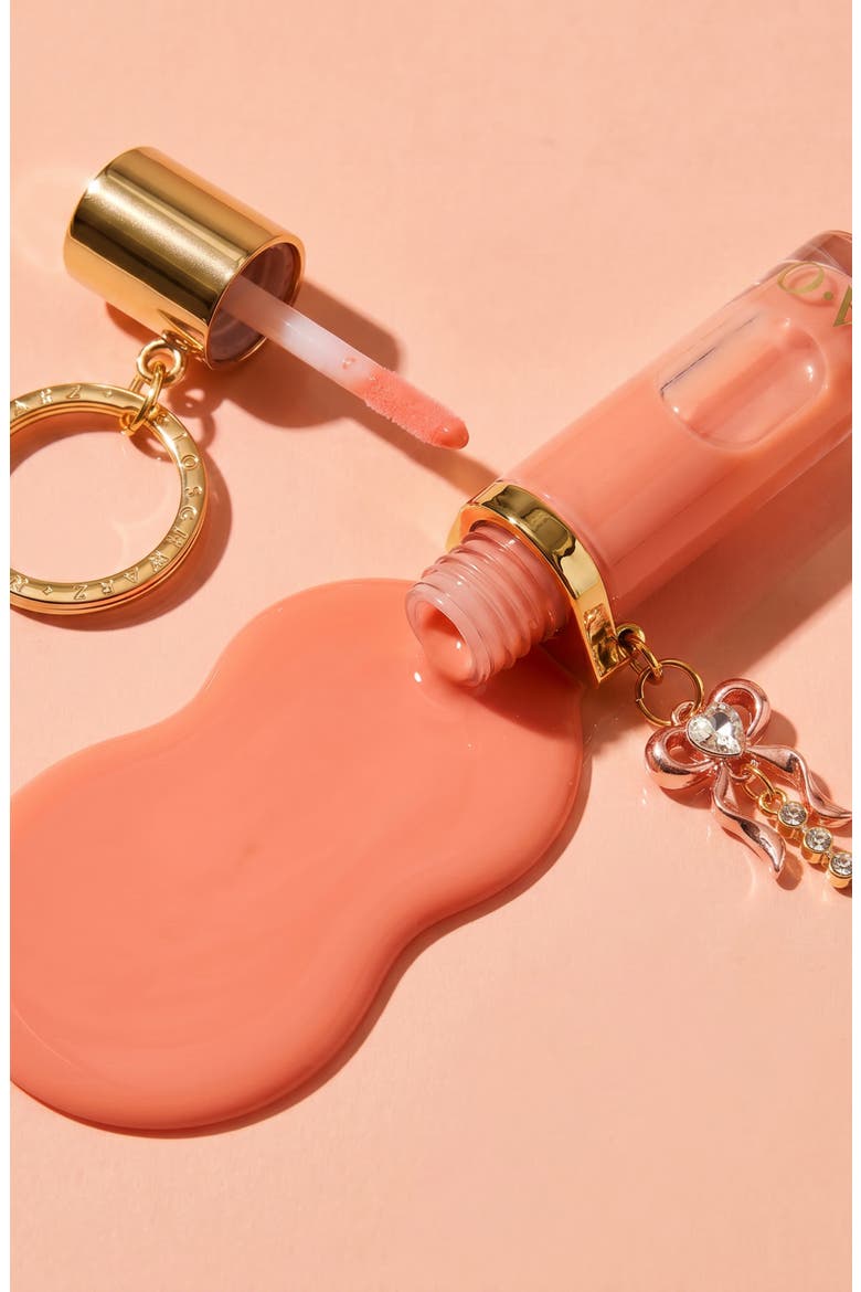 Kids' Bow Charm Lip Gloss, Alternate, color, YELLOW