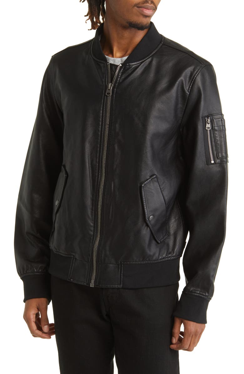 Levi's Varsity Faux Leather Bomber Jacket, Alternate, color,