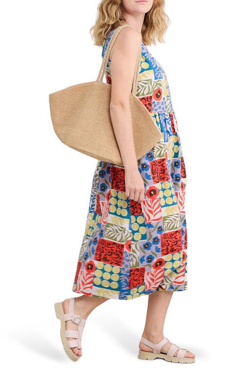Seasalt Cornwall Lowland Sleeveless Linen Midi Dress In Multi