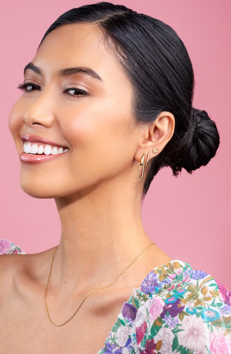 Bony Levy 14K Gold Textured Heart Stud Earrings, Alternate, color, 