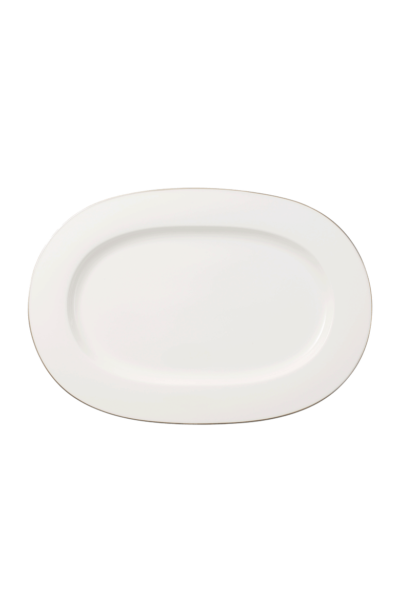 Villeroy & Boch Anmut Platinum No.1 Oval Platter, Main, color, White