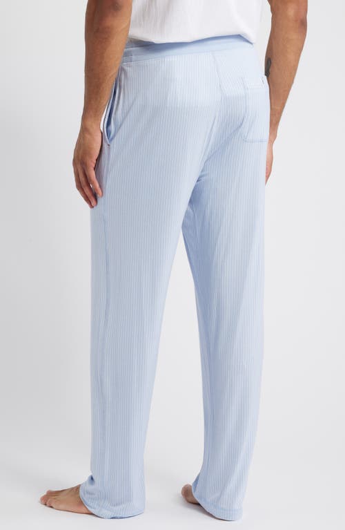 Daniel Buchler Pinstripe Pajama Pants In Sky Stripe