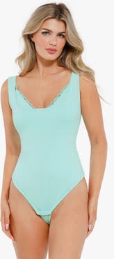 Popilush Shapewear Modal Tummy Control Inner Lace Cami Bodysuit