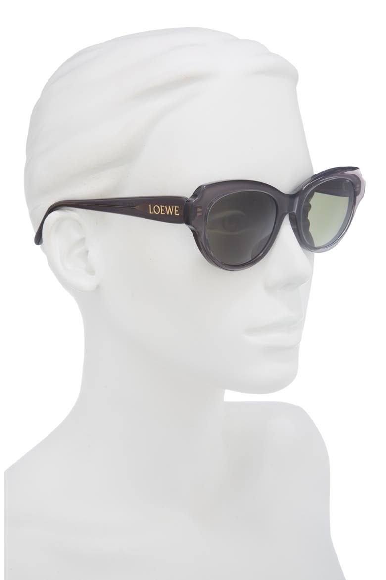 Slim 53mm Round Sunglasses, Alternate, color, GREY/ OTHER / GREEN