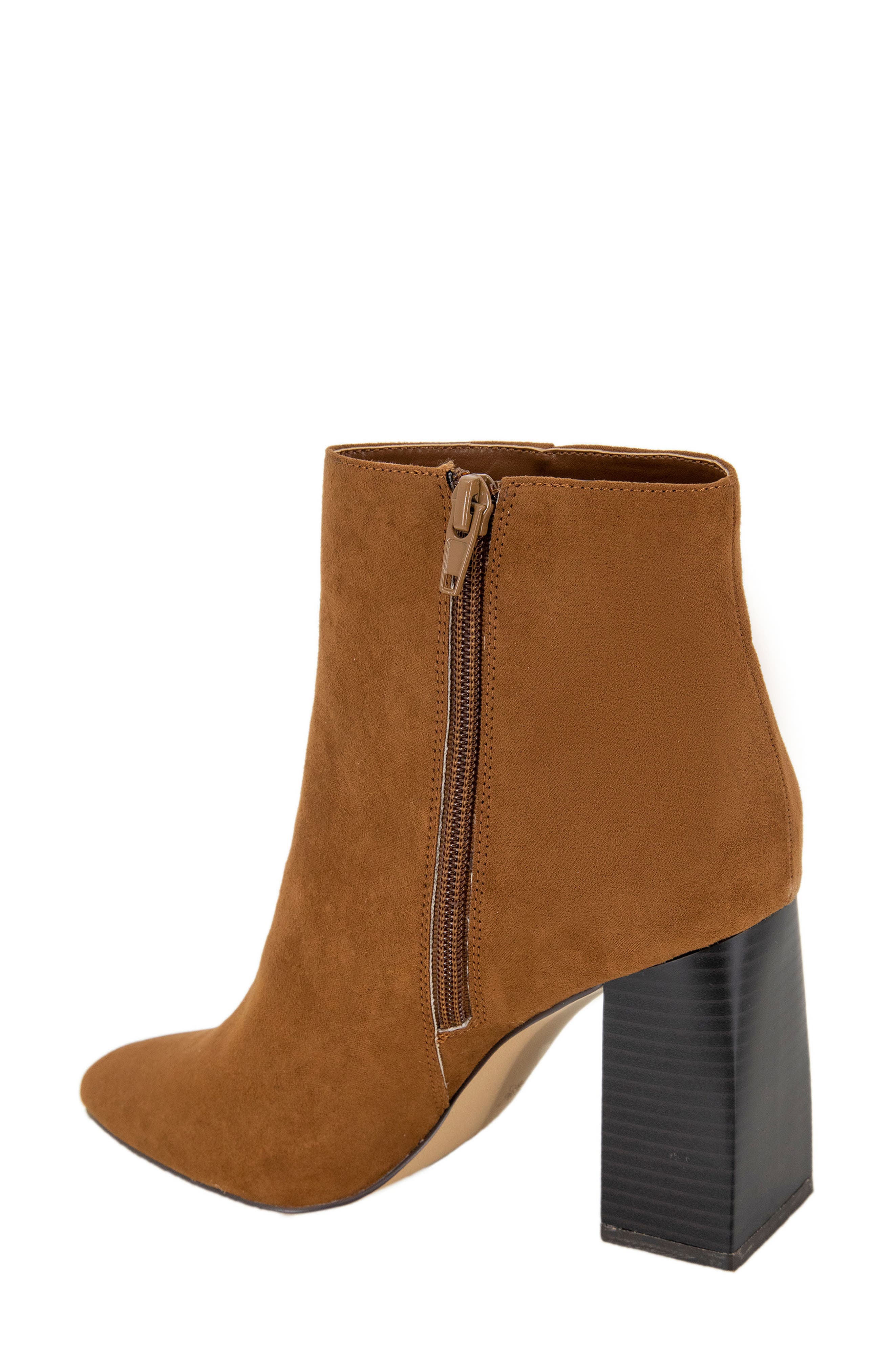 Briel Pointy Toe Bootie, Alternate, color, CAMEL MICROSUEDE