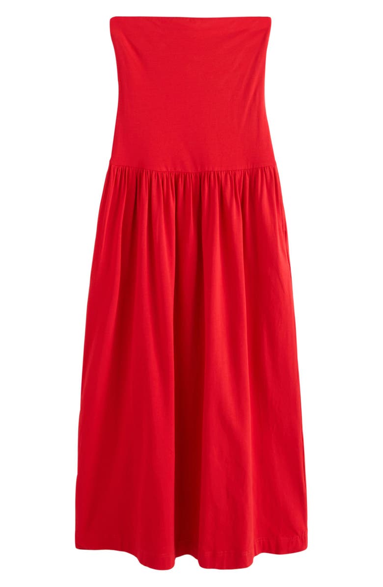 NEXT Drop Waist Strapless Maxi Dress, Alternate, color, Red