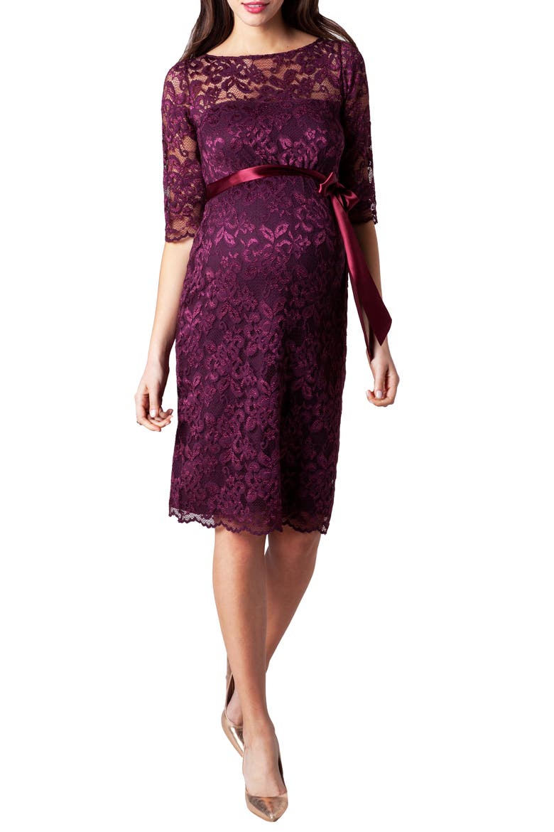Amelia Maternity Dress, Main, color, CLARET