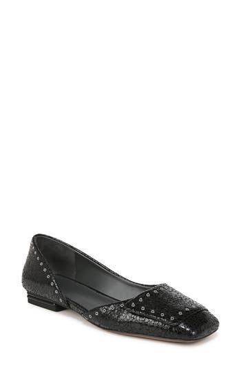 Sarto By Franco Sarto Tracy Half D'orsay Flat In Black