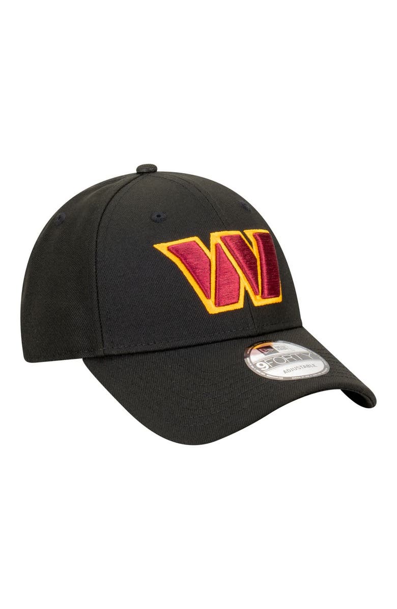 New Era Men's New Era Black Washington Commanders Core Team 9FORTY Adjustable Hat, Alternate, color, Black