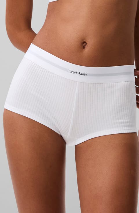 スーツ BOY SHORT LOGO MODAL RIB (LV00QF8024 100) Calvin Klein Logo Rib Boyshorts | Nordstrom