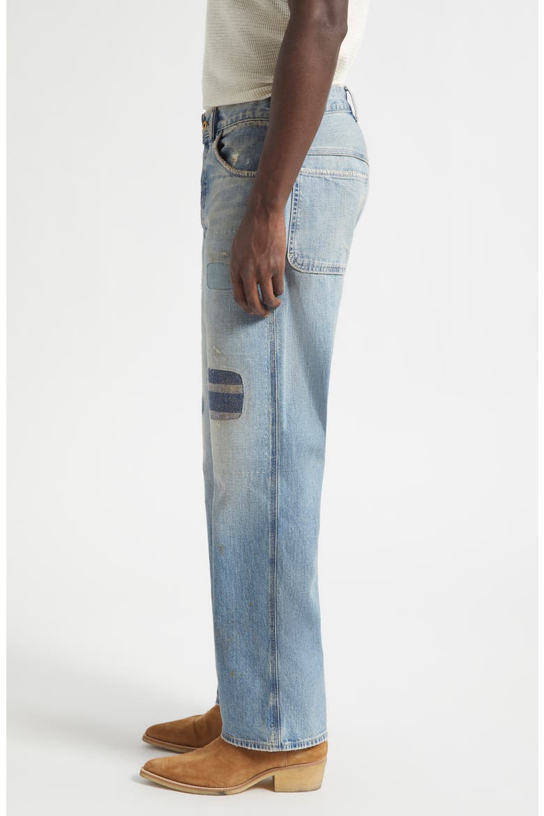 Relaxed Fit Repaired Carpenter Jeans, Alternate, color, EARLSTONE WASH