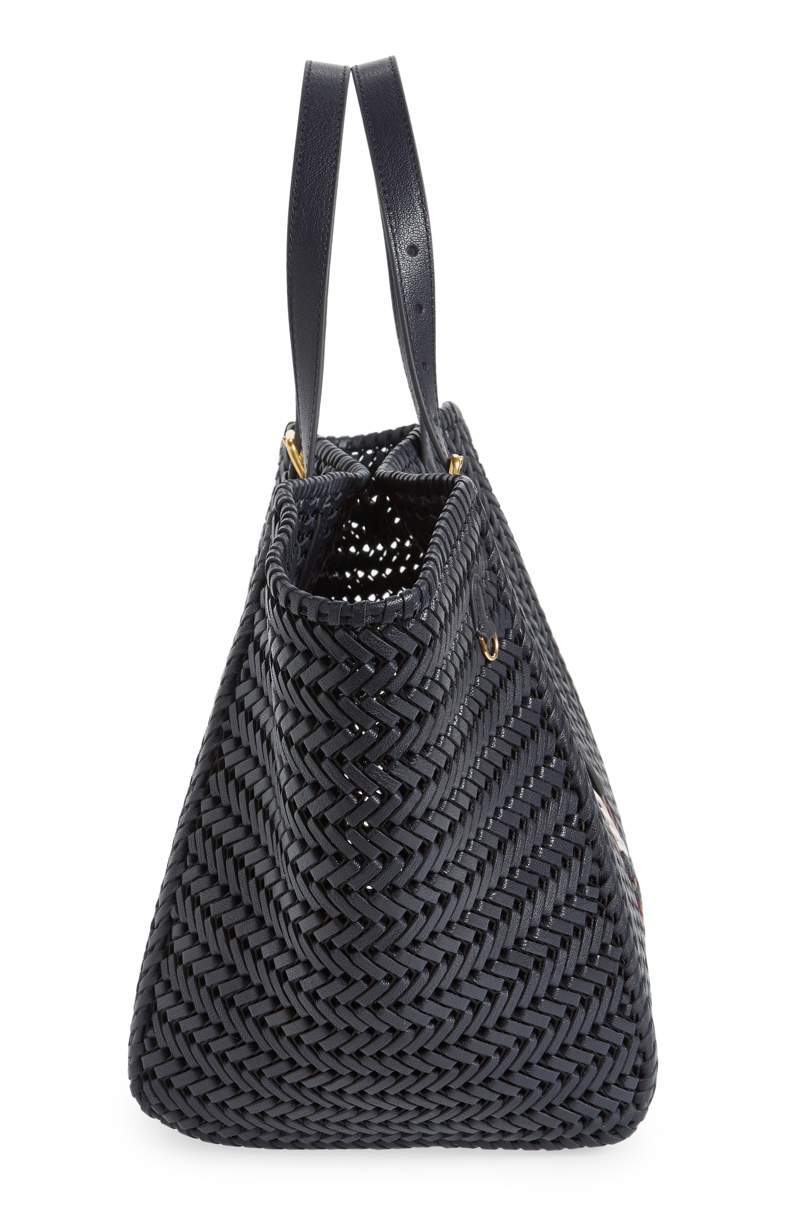 Anya Hindmarch Neeson Square Woven Leather Tote, Alternate, color, 