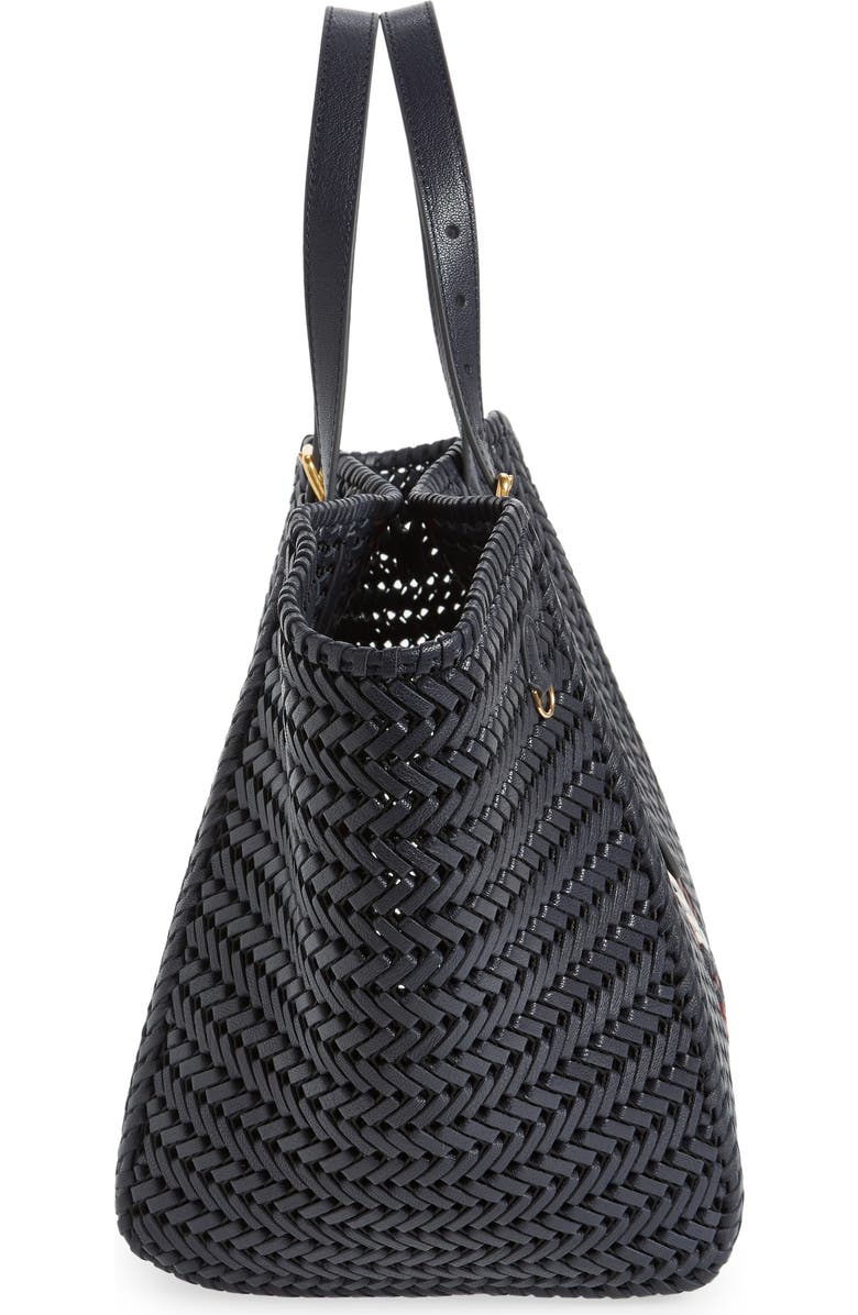 Anya Hindmarch Neeson Square Woven Leather Tote, Alternate, color,
