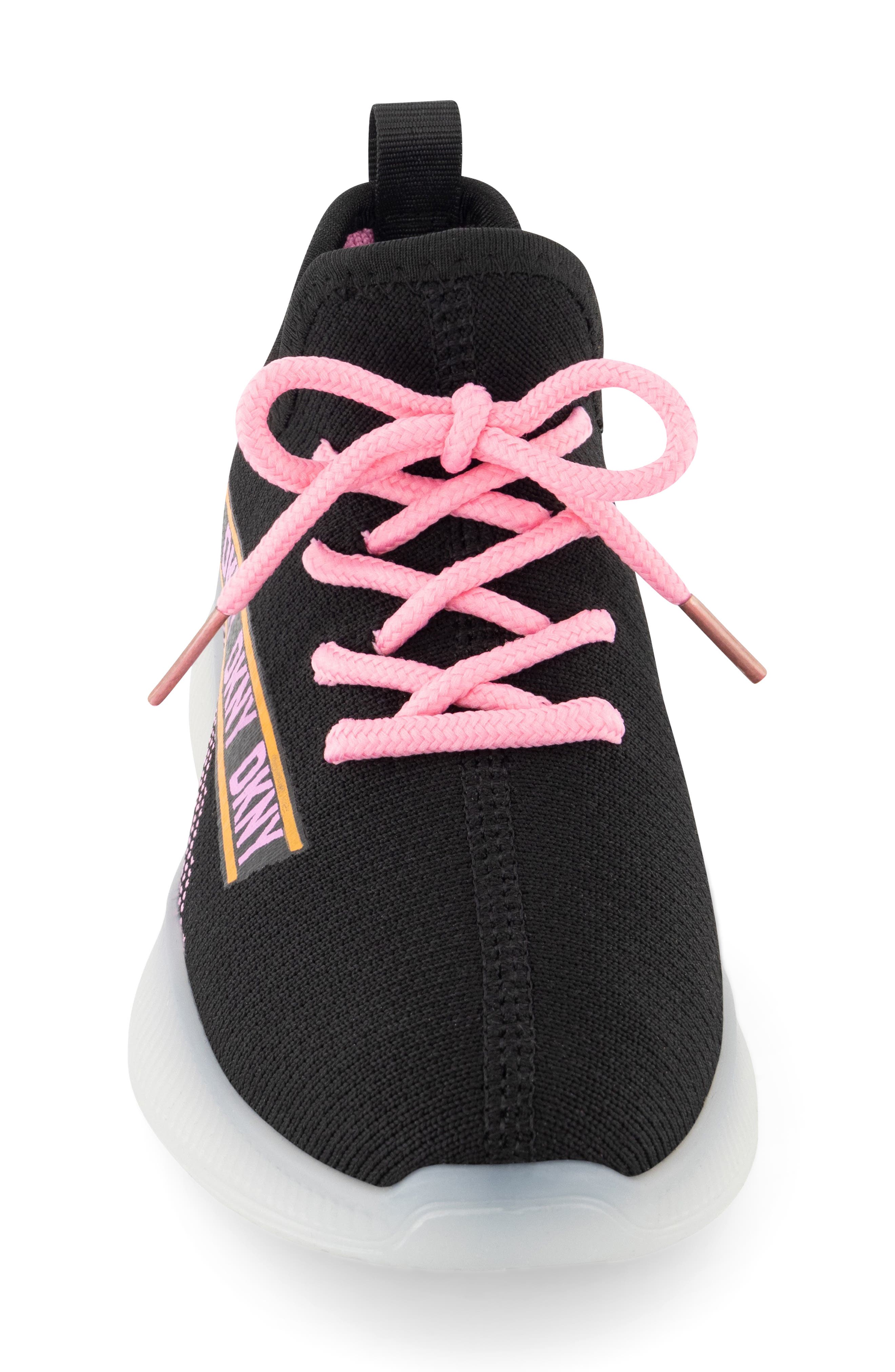 DKNY Kids' Landon Knit Sneaker, Alternate, color, Black