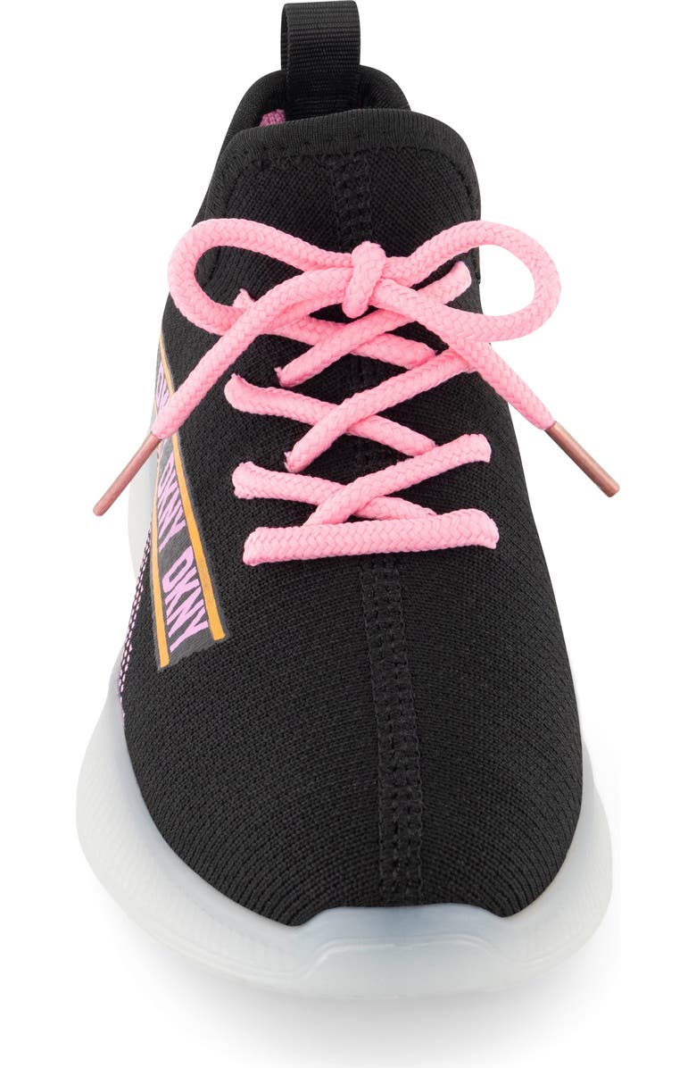 DKNY Kids' Landon Knit Sneaker, Alternate, color, Black