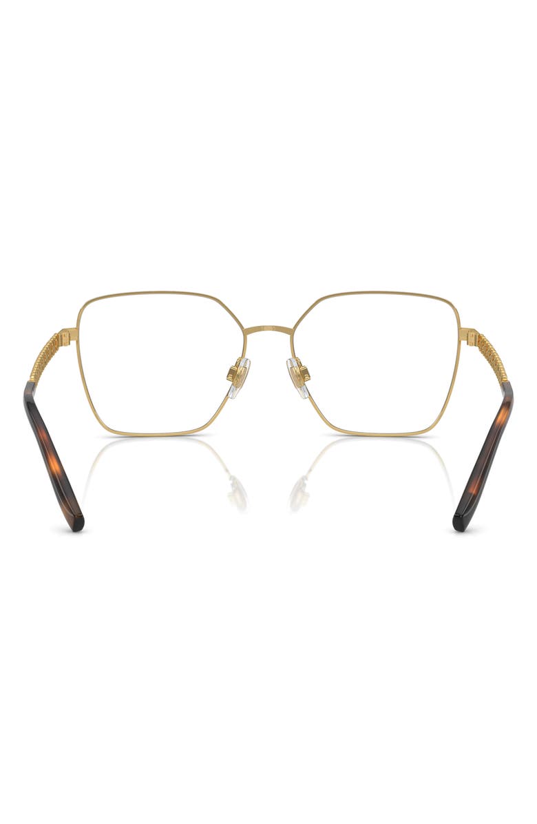 Dolce&Gabbana 56mm Square Optical Glasses, Alternate, color, Gold / Demo Lens