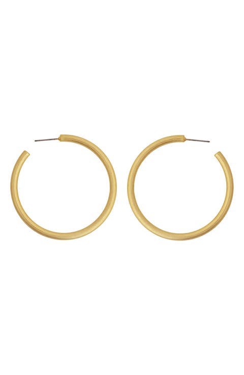 Brushed Hoop Earrings