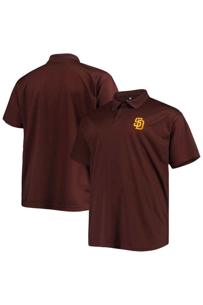 Men's Fanatics Branded Brown San Diego Padres Big & Tall Solid Birdseye Polo, Main, color, Brown